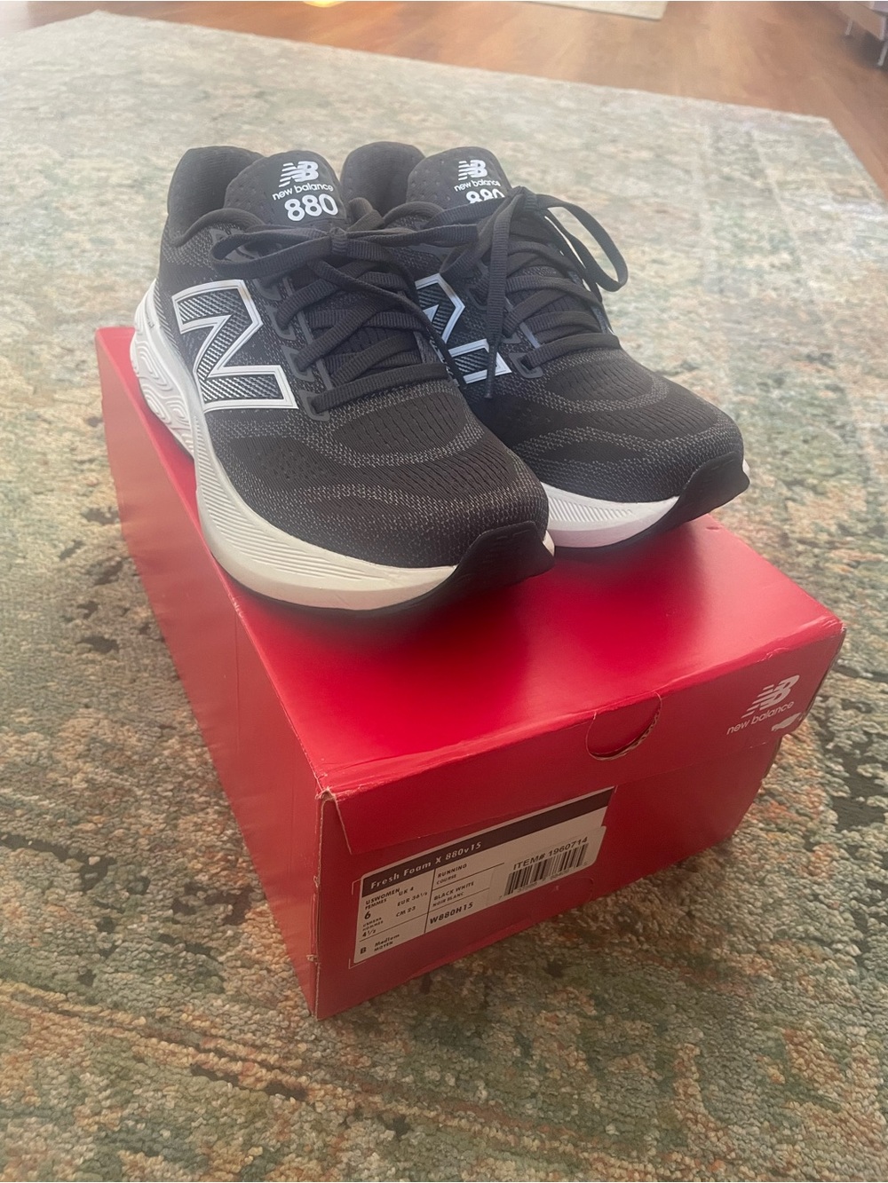 New Balance 880v15 Black Fresh Foam Running Shoes Size 6B
